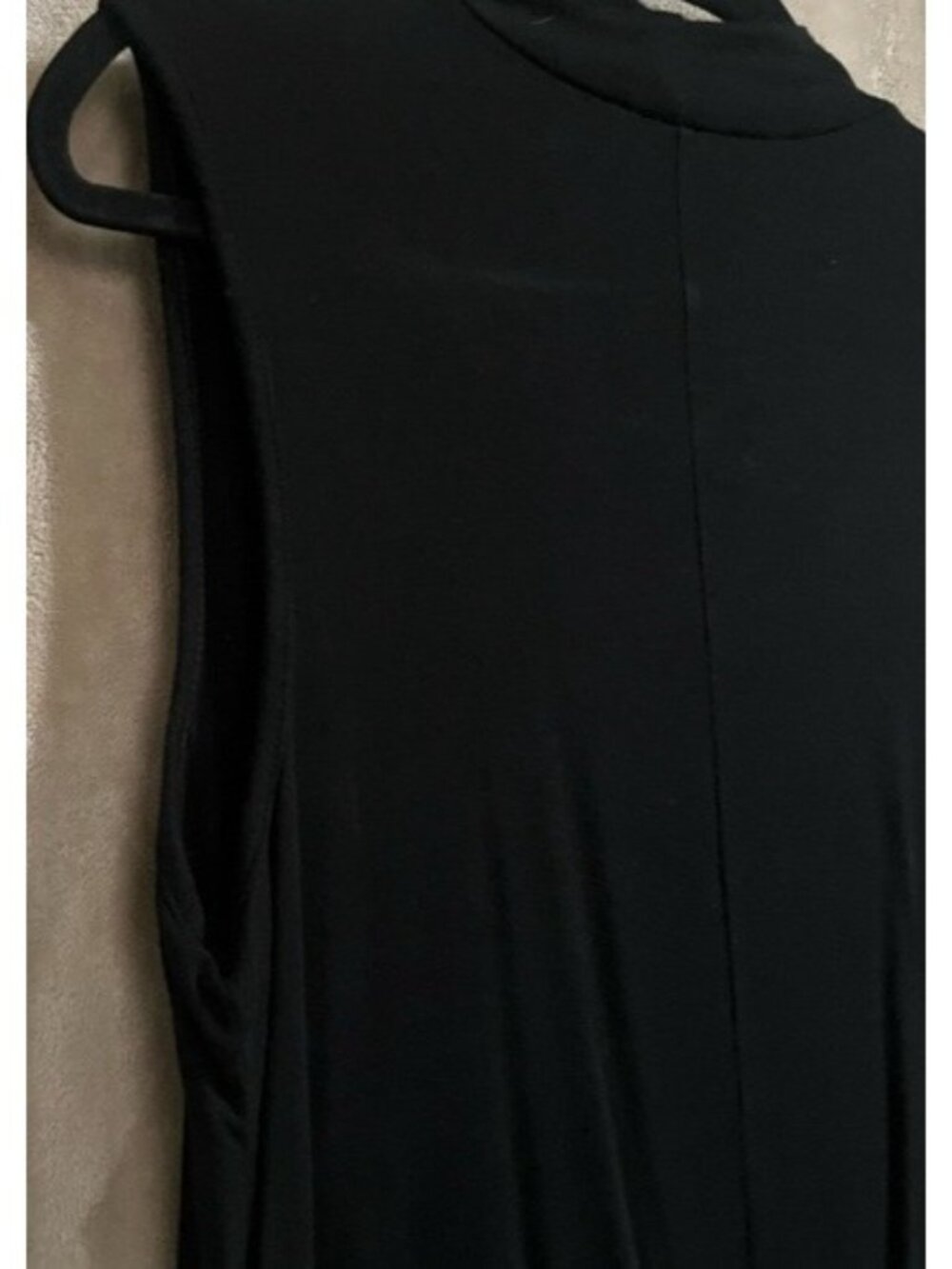 Jennifer Lopez Black Sleeveless Keyhole Neckline Choker Cut Top Tunic Collar (M) - Picture 13 of 16